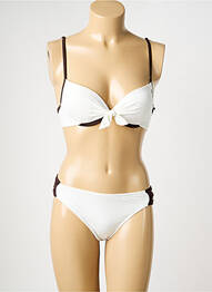 Maillot de bain 2 pièces haut soutien-gorge moulé haut soutien-gorge moulé blanc MISS CARAÏBES femme