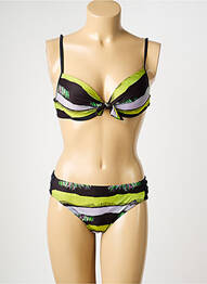 Maillot de bain 2 pièces haut soutien-gorge moulé haut soutien-gorge moulé vert MISS CARAÏBES femme