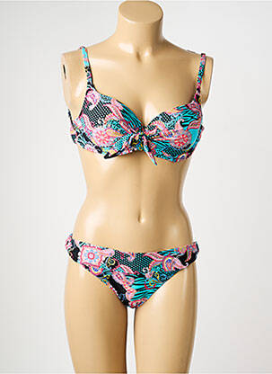 Maillot de bain 2 pièces haut soutien-gorge moulé haut soutien-gorge moulé bleu ESCORT femme