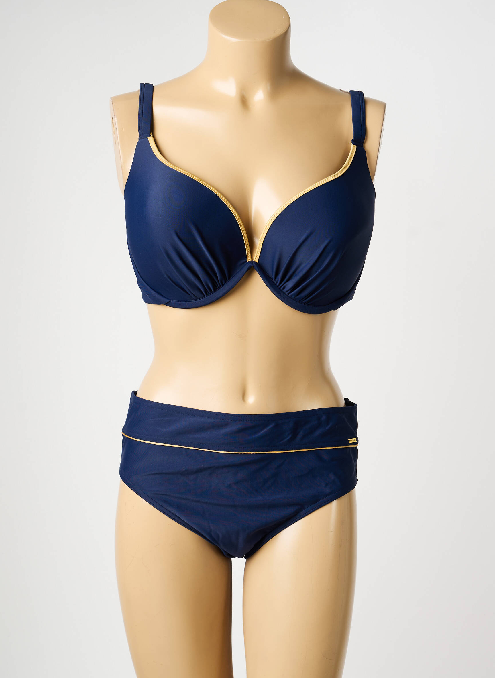 Maillot de bain 2 pièces avec armature haut soutien-gorge emboitant bleu MISS CARAÏBES femme