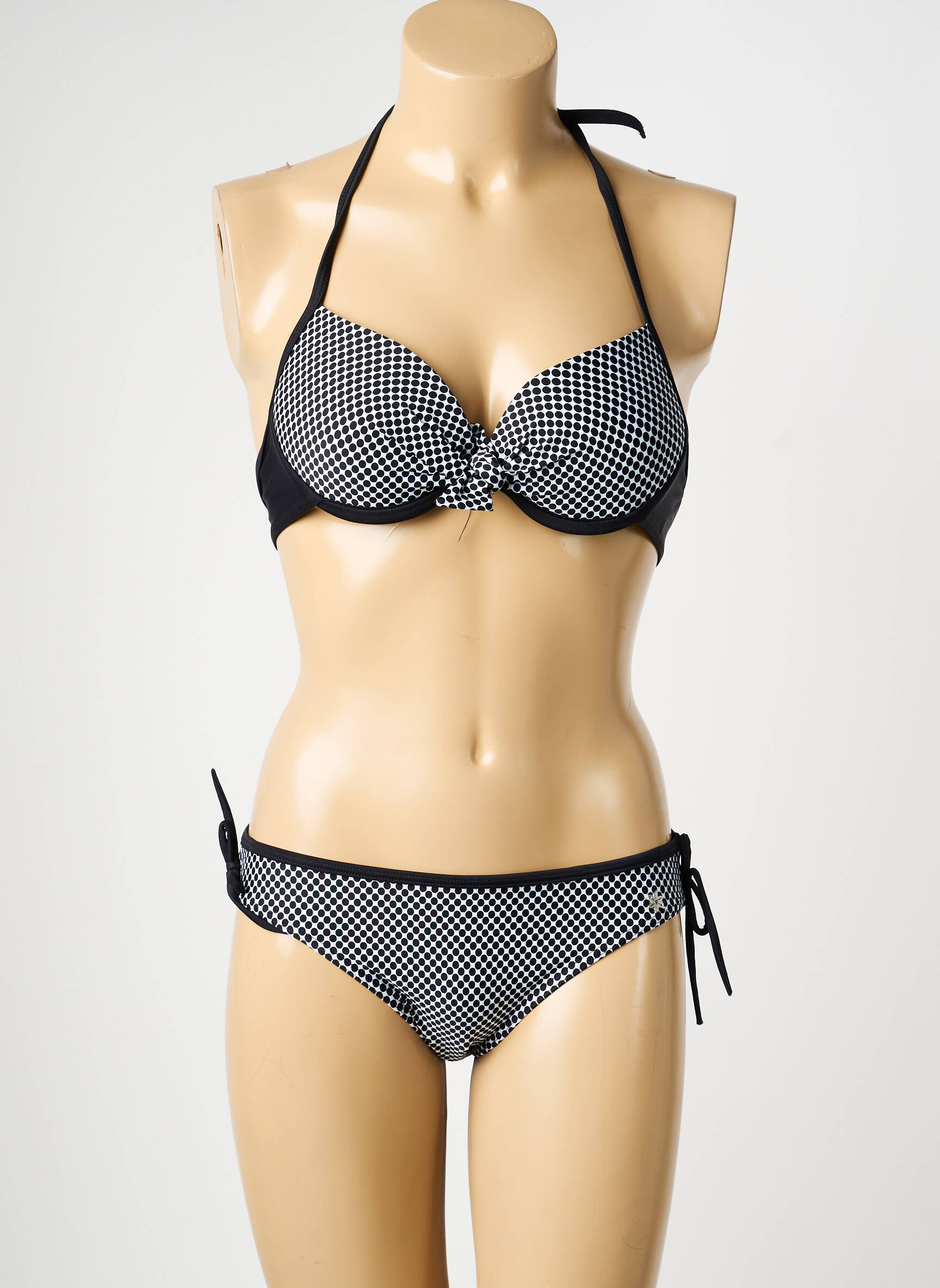 Maillot de bain 2 pièces haut soutien-gorge moulé haut soutien-gorge moulé noir PLATJA femme