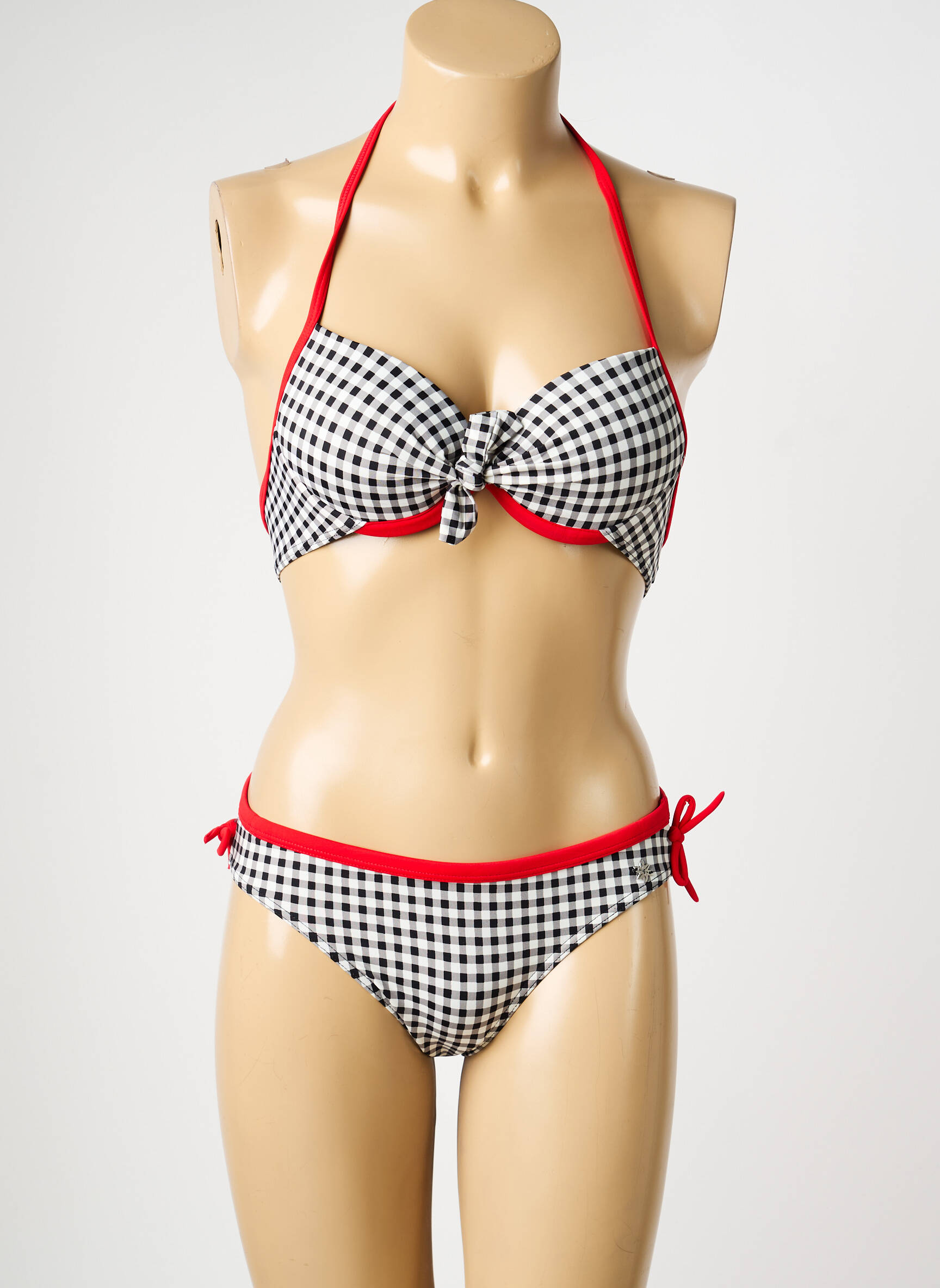 Maillot de bain 2 pièces haut soutien-gorge moulé haut soutien-gorge moulé noir PLATJA femme