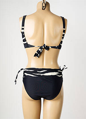 Maillot de bain 2 pièces stretch haut soutien-gorge avec mousse de rembourrage amovible noir SUN PROJECT femme