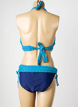 Maillot de bain 2 pièces stretch haut soutien-gorge avec mousse de rembourrage amovible bleu SUN PROJECT femme