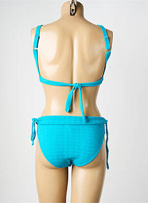 Maillot de bain 2 pièces stretch haut soutien-gorge avec mousse de rembourrage amovible bleu SUN PROJECT femme