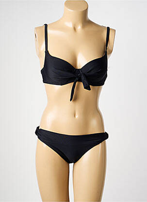 Maillot de bain 2 pièces stretch haut soutien-gorge moulé noir ESCORT femme