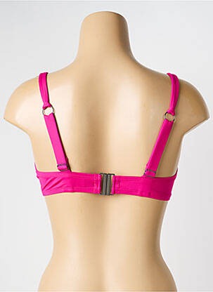 Haut de maillot de bain bretelles élastiquées ajustables haut soutien-gorge balconnet rose ESCORT femme