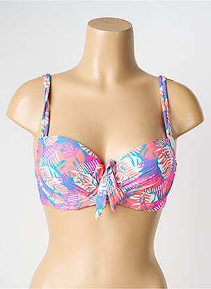 Haut de maillot de bain stretch haut triangles rose ESCORT femme