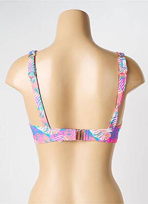 Haut de maillot de bain stretch haut triangles rose ESCORT femme