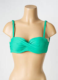 Haut de maillot de bain fermeture liens à nouer haut triangles vert ESCORT femme