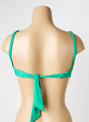 Haut de maillot de bain fermeture liens à nouer haut triangles vert ESCORT femme