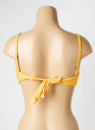 Haut de maillot de bain stretch haut soutien-gorge moulé jaune ESCORT femme