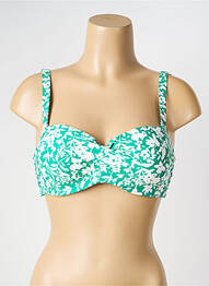 Haut de maillot de bain stretch haut soutien-gorge moulé vert ESCORT femme