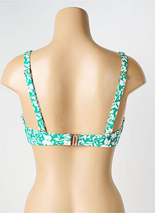 Haut de maillot de bain stretch haut soutien-gorge moulé vert ESCORT femme