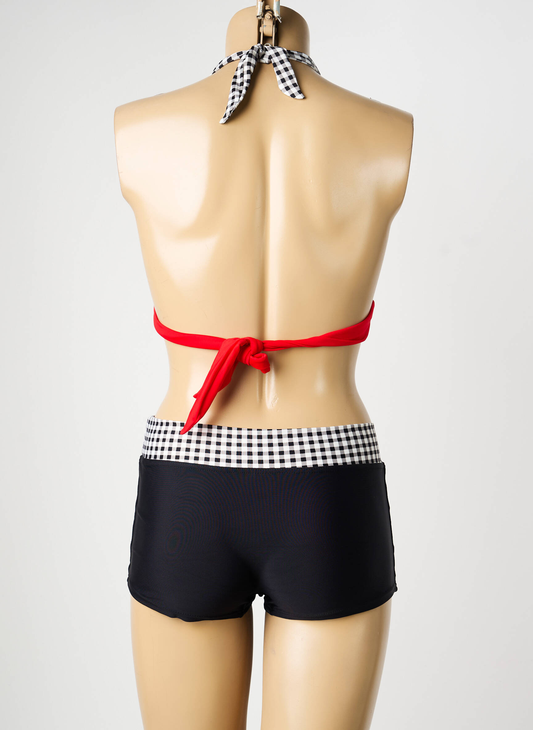 Maillot de bain 2 pièces stretch haut soutien-gorge avec mousse de rembourrage amovible noir PLATJA femme
