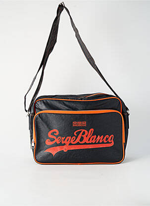 Sac tissage simili-cuir noir SERGE BLANCO homme
