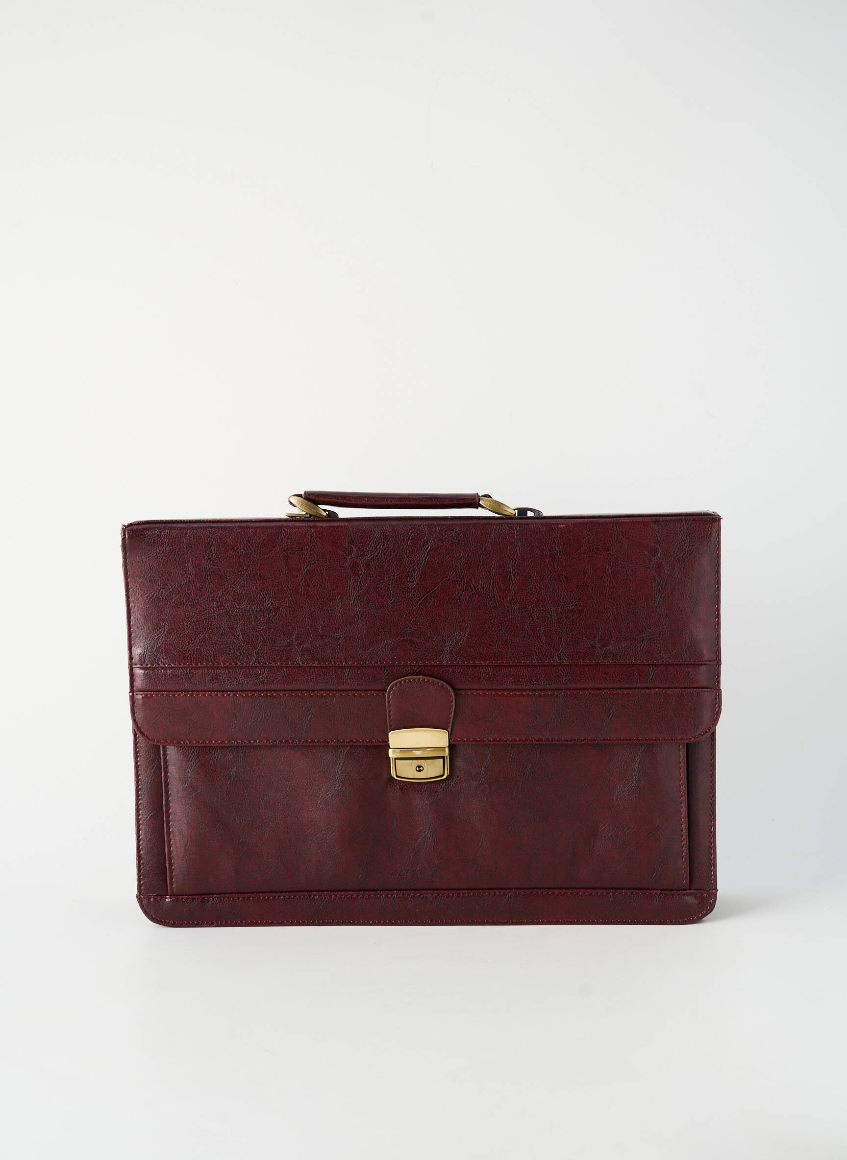 Sac tissage simili-cuir rouge BENZI homme