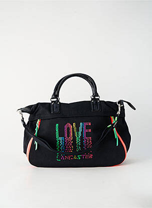 Sac fermeture zippée forme rectangulaire noir LANCASTER femme