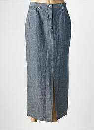 Jupe longue coupe droite bleu LUCCHINI femme