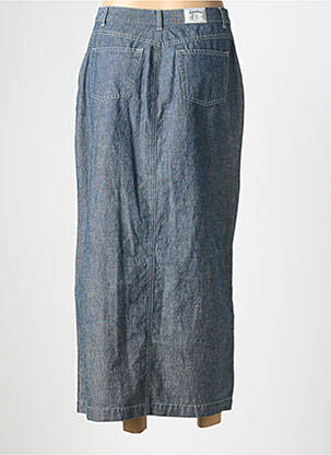 Jupe longue coupe droite bleu LUCCHINI femme
