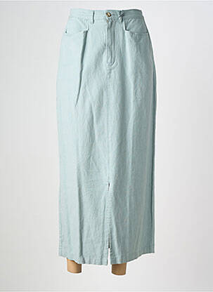 Jupe longue coupe droite bleu STK BY SETRAK femme