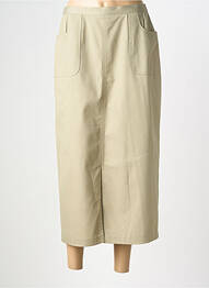 Jupe longue fermeture zippée au dos vert FRANCE RIVOIRE femme