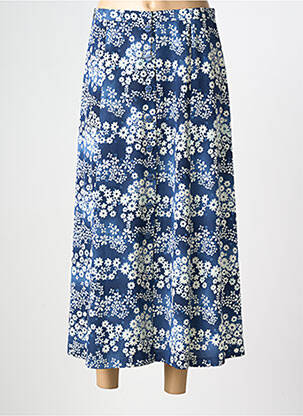 Jupe longue imprimé fantaisie bleu FRANCE RIVOIRE femme