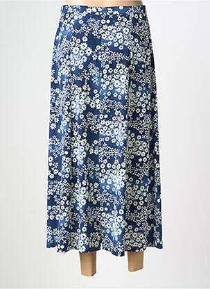 Jupe longue imprimé fantaisie bleu FRANCE RIVOIRE femme