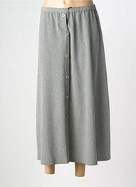 Jupe longue coupe fluide gris FRANCE RIVOIRE femme