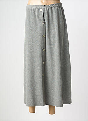 Jupe longue coupe fluide gris FRANCE RIVOIRE femme