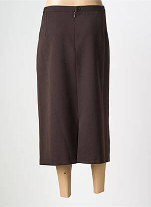 Jupe longue tissage crêpe marron IMPULSION femme