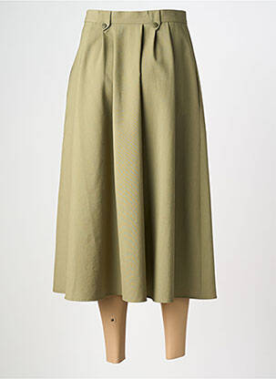 Jupe longue coupe évasée vert JEAN MOREUX femme