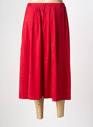 Jupe longue fermeture zippée au dos rouge CHRISTINE LAURE femme