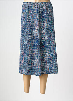 Jupe mi-longue taille normale bleu GUY DUBOUIS femme