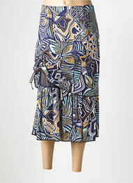 Jupe longue fermeture zippée au dos bleu MANADOUR femme