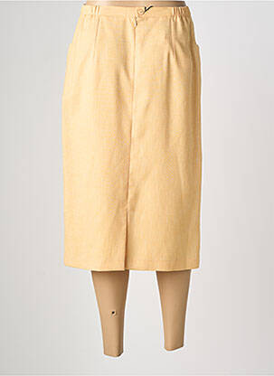 Jupe mi-longue coupe droite jaune FRANCE RIVOIRE femme