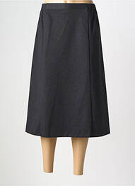 Jupe mi-longue coupe évasée noir GEVANA femme