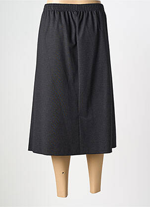 Jupe mi-longue coupe évasée noir GEVANA femme