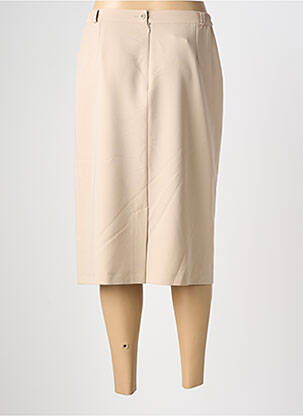 Jupe mi-longue taille à pinces beige QUATTRO femme