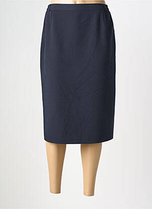 Jupe mi-longue taille à pinces bleu QUATTRO femme