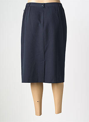 Jupe mi-longue taille à pinces bleu QUATTRO femme