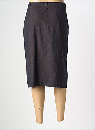 Jupe mi-longue coupe droite noir QUATTRO femme