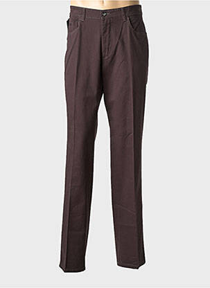Pantalon chino stretch taille normale marron GS CLUB homme