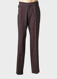 Pantalon chino stretch taille normale marron GS CLUB homme