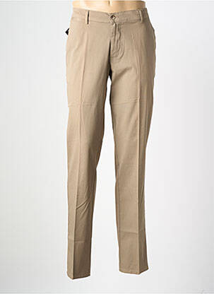 Pantalon chino tissage popeline taille normale marron GS CLUB homme