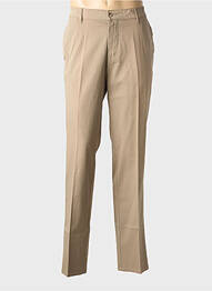 Pantalon chino tissage popeline taille normale marron GS CLUB homme