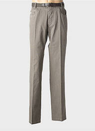 Pantalon chino tissage chiné taille normale marron GS CLUB homme