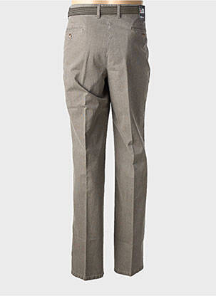 Pantalon chino tissage chiné taille normale marron GS CLUB homme