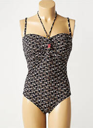 Maillot de bain 1 pièce imprimé fantaisie haut soutien-gorge moulé noir TRIUMPH femme
