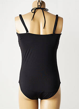 Maillot de bain 1 pièce effet matière satinée haut triangles noir TRIUMPH femme
